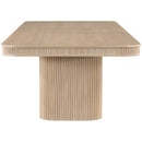  Color_Natural -- Mohari 112" / 136" / 160" Natural Solid Wood And Oak Veneer Dining Table IMAGE 4