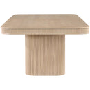  Color_Natural -- Mohari 112" / 136" / 160" Natural Solid Wood And Oak Veneer Dining Table IMAGE 5