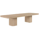  Color_Natural -- Mohari 112" / 136" / 160" Natural Solid Wood And Oak Veneer Dining Table IMAGE 7