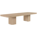  Meridian Mohari 112" / 136" / 160" Natural Solid Wood And Oak Veneer Dining Table IMAGE 7