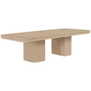  Color_Natural -- Mohari 112" / 136" / 160" Natural Solid Wood And Oak Veneer Dining Table IMAGE 8