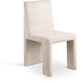 Meridian Benson Beige Microsuede Corduroy Fabric Dining Chair IMAGE 1