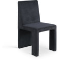  Color_Black -- Benson Black Corduroy Fabric Upholstered Dining Chair IMAGE 1