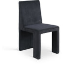  Color_Black -- Benson Black Corduroy Fabric Upholstered Dining Chair IMAGE 1