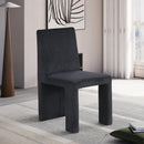  Color_Black -- Benson Black Corduroy Fabric Upholstered Dining Chair IMAGE 2