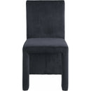  Color_Black -- Benson Black Corduroy Fabric Upholstered Dining Chair IMAGE 3