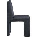  Color_Black -- Benson Black Corduroy Fabric Upholstered Dining Chair IMAGE 4