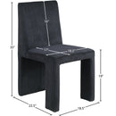  Color_Black -- Benson Black Corduroy Fabric Upholstered Dining Chair IMAGE 9
