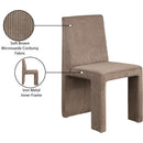 Color_Brown -- Benson Brown Corduroy Fabric Upholstered Dining Chair IMAGE 10