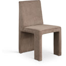  Color_Brown -- Benson Brown Corduroy Fabric Upholstered Dining Chair IMAGE 1