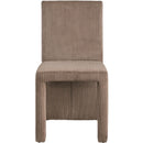  Color_Brown -- Benson Brown Corduroy Fabric Upholstered Dining Chair IMAGE 3