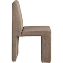  Color_Brown -- Benson Brown Corduroy Fabric Upholstered Dining Chair IMAGE 4