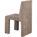  Color_Brown -- Benson Brown Corduroy Fabric Upholstered Dining Chair IMAGE 6
