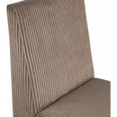  Color_Brown -- Benson Brown Corduroy Fabric Upholstered Dining Chair IMAGE 7