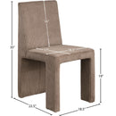  Color_Brown -- Benson Brown Corduroy Fabric Upholstered Dining Chair IMAGE 9