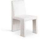 Color_Cream -- Benson Cream Corduroy Fabric Upholstered Dining Chair IMAGE 1