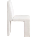 Meridian Benson Cream Microsuede Corduroy Fabric Dining Chair IMAGE 4