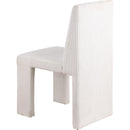 Meridian Benson Cream Microsuede Corduroy Fabric Dining Chair IMAGE 6