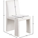  Color_Cream -- Benson Cream Corduroy Fabric Upholstered Dining Chair IMAGE 9