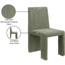  Color_Green -- Benson Green Corduroy Fabric Upholstered Dining Chair IMAGE 10