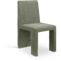  Color_Green -- Benson Green Corduroy Fabric Upholstered Dining Chair IMAGE 1