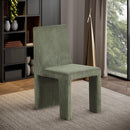  Color_Green -- Benson Green Corduroy Fabric Upholstered Dining Chair IMAGE 2
