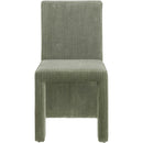  Color_Green -- Benson Green Corduroy Fabric Upholstered Dining Chair IMAGE 3