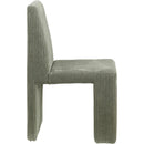 Meridian Benson Green Microsuede Corduroy Fabric Dining Chair IMAGE 4