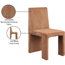  Color_Saddle -- Benson Saddle Corduroy Fabric Upholstered Dining Chair IMAGE 10