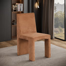  Color_Saddle -- Benson Saddle Corduroy Fabric Upholstered Dining Chair IMAGE 2
