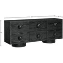  Meridian Bubble Black Solid Wood And Oak Veneer Sideboard / Buffet IMAGE 10