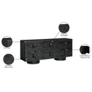  Meridian Bubble Black Solid Wood And Oak Veneer Sideboard / Buffet IMAGE 11