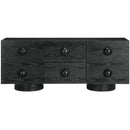  Meridian Bubble Black Solid Wood And Oak Veneer Sideboard / Buffet IMAGE 3