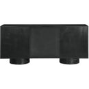  Meridian Bubble Black Solid Wood And Oak Veneer Sideboard / Buffet IMAGE 5