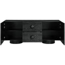  Meridian Bubble Black Solid Wood And Oak Veneer Sideboard / Buffet IMAGE 6