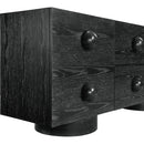  Meridian Bubble Black Solid Wood And Oak Veneer Sideboard / Buffet IMAGE 8