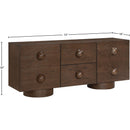  Meridian Bubble Brown Solid Wood And Oak Veneer Sideboard / Buffet IMAGE 10