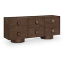  Meridian Bubble Brown Solid Wood And Oak Veneer Sideboard / Buffet IMAGE 1