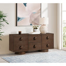  Meridian Bubble Brown Solid Wood And Oak Veneer Sideboard / Buffet IMAGE 2