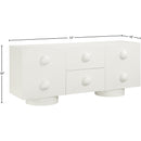  Meridian Bubble Cream Solid Wood And Oak Veneer Sideboard / Buffet IMAGE 10