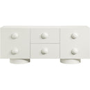  Meridian Bubble Cream Solid Wood And Oak Veneer Sideboard / Buffet IMAGE 3