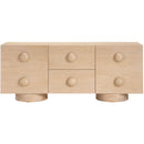  Meridian Bubble Natural Solid Wood And Oak Veneer Sideboard / Buffet IMAGE 3