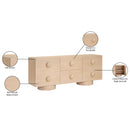  Meridian Bubble Natural Solid Wood And Oak Veneer Sideboard / Buffet IMAGE 9