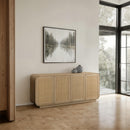  Meridian Windsor Natural Solid Wood And Natural Cane Sideboard / Buffet IMAGE 2