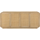  Meridian Windsor Natural Solid Wood And Natural Cane Sideboard / Buffet IMAGE 3