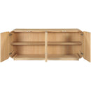  Meridian Windsor Natural Solid Wood And Natural Cane Sideboard / Buffet IMAGE 6