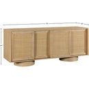  Meridian Windsor Natural Solid Wood And Natural Cane Sideboard / Buffet IMAGE 10