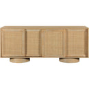  Meridian Windsor Natural Solid Wood And Natural Cane Sideboard / Buffet IMAGE 3