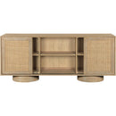  Meridian Windsor Natural Solid Wood And Natural Cane Sideboard / Buffet IMAGE 7