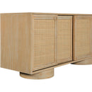  Meridian Windsor Natural Solid Wood And Natural Cane Sideboard / Buffet IMAGE 8